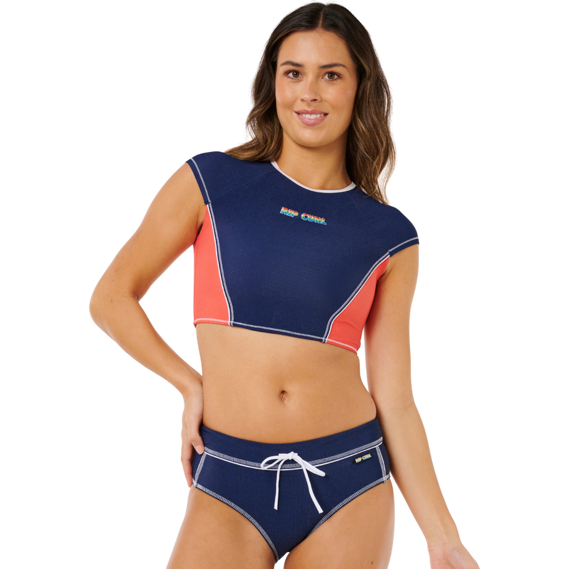 2026 Rip Curl Calções De Banho Femininos Surf Tide Boy Short Bikini Bottoms 0W7WSW - Dark Navy